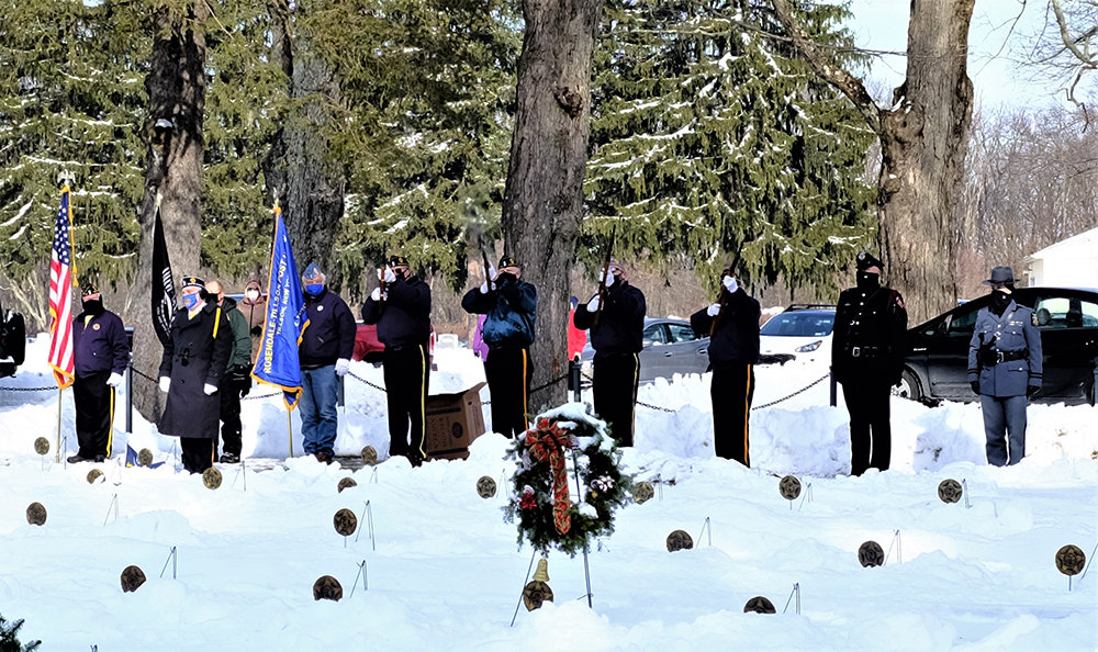 A 21 Gun Salute honored the fallen and those who served in the military.